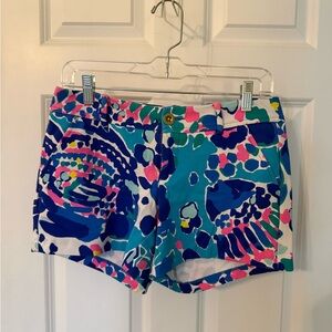 Lilly Pulitzer Callahan Short size 2.  Blue and Pink Patterned Shorts